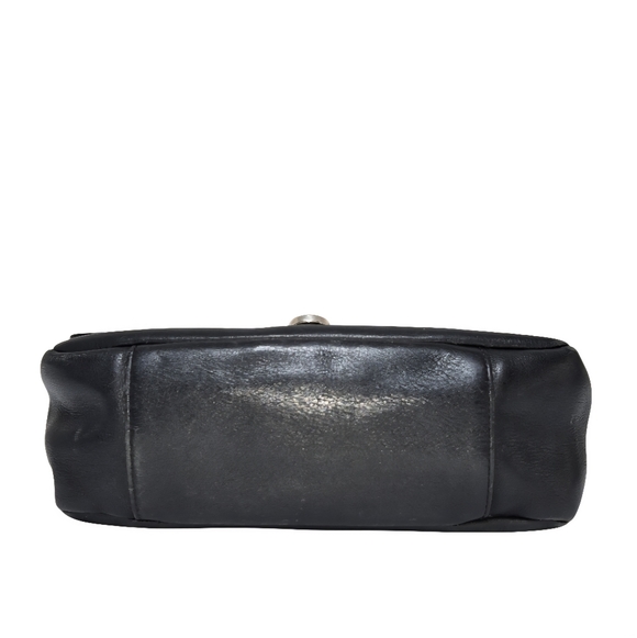 Coach (Vintage 1990s) Lexington Flap Bag 4183 Italy Black Leather - Picture 8 of 15